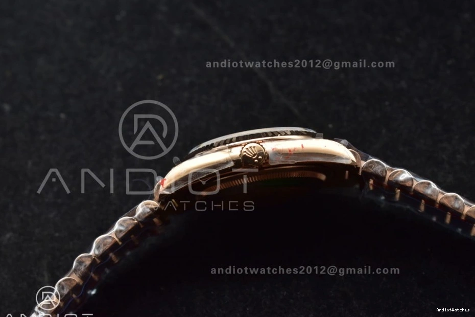 Diamond 671 36 Dial President vr3255 Steel with QF Original Edition V5 Grey Bracelet 904L RG Best Weight) on (Gain Square DayDate 0306